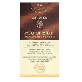 APIVITA My Color Elixir, Βαφή Μαλλιών No 8.4 - Ξανθό Ανοιχτό Χάλκινο