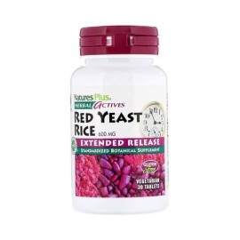 NATURE΄S PLUS Red Yeast Rice 600MG Extended Release, Μαγιά Κόκκινου Ρυζιού - 30veg. tabs