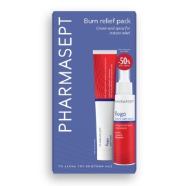 PHARMASEPT Promo Burn Relief Pack/ Flogo Calm Cream, Κρέμα για Εγκαύματα -50ml & Flogo Instant Calm Spray, Σπρέι για Πρόσωπο και Σώμα -100ml