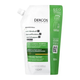 VICHY Dercos Anti Dandruff Refill, Αντιπιτυριδικό Σαμπουάν για Ξηρά Μαλλιά, Ανταλλακτικό - 500ml
