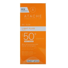 ATACHE Be Sun Light Fluid SPF50+, Λεπτόρευστη Αντηλιακή Κρέμα Προσώπου - 50ml