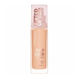 MAYBELLINE Plump & Glow Foundation SPF15/ Εμπλουτισμένο με Νιασιναμίδη και Υαλουρονικό Οξύ, No117 -30ml