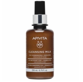 APIVITA Cleansing Milk, Γαλάκτωμα καθαρισμού 3σε1, Πρόσωπο & Μάτια - 200ml