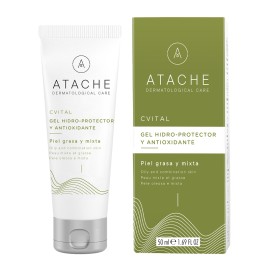 ATACHE C Vital Hydroprotective & Antioxidant Gel, Ενυδατική & Αντιοξειδωτική Κρέμα Τζελ Ημέρας - 50ml