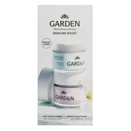 GARDEN Promo Ενυδατική Κρέμα-Τζελ με Λευκό Νούφαρο -50ml & Αντιρυτιδική Κρέμα με Υαλουρονικό Οξύ για Πρόσωπο & Μάτια -50ml, 1σετ