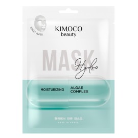 KIMOCO BEAUTY Sheet Face Mask, Hydra, Υφασμάτινη Μάσκα Προσώπου Ενυδάτωσης με Σύμπλεγμα Φυκιών -1τεμ