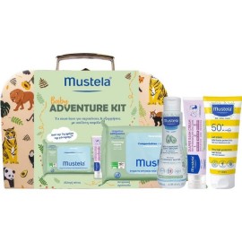 MUSTELA Baby Adventure Kit, Cleansing Wipes - 60τεμ, Diaper Rash Cream - 50ml, Sun Lotion SPF50+ - 40ml & Νο Rinse Cleansing Water - 100ml