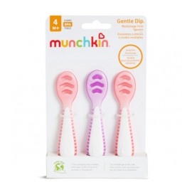 MUNCHKIN Gentle Dip Self-Feeding Spoons, Σετ Κουτάλια 4m+ -3τεμ