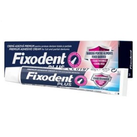 FIXODENT Plus Food Barier, Στερεωτική Κρέμα Για Τεχνητές Οδοντοστοιχίες - 40gr