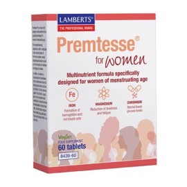 LAMBERTS Premtesse For Women, Πολυβιταμίνη για Γυναίκες Αναπαραγωγικής Ηλικίας - 60tabs
