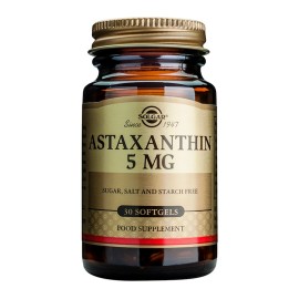 SOLGAR Astaxanthin 5MG, Φυσικό Καροτινοειδές - 30 μαλακκές καψ.