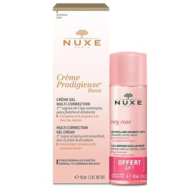 NUXE Σετ Creme Prodigieuse Boost Multi Correction Gel Cream - 40ml & Δώρο Very Rose 3-in-1 Soothing Micellar Water - 40ml
