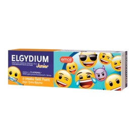 ELGΥDIUM Junior Emoji Toothpaste Tutti Frutti, Παιδική Οδοντόπαστα Gel 7-12 ετών με Γεύση Tutti Frutti - 50ml