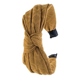 NOVITA Γυναικεία Στέκα Μαλλιών με Κόμπο, Καφέ