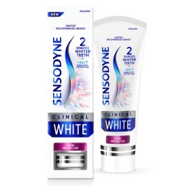 SENSODYNE Clinical White, Οδοντόκρεμα για 2 Tόνους Λευκότερα Δόντια +24ωρη Προστασία από την Ευαισθησία - 75ml