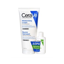 CERAVE Σετ Moisturising Cream Ενυδατική Κρέμα - 177gr & ΔΩΡΟ Hydrating Cleanser - 20ml