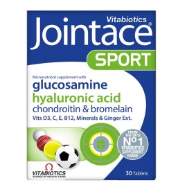VITABIOTICS Jointace Sport, Συμπλήρωμα Διατροφής με Υαλουρονικό οξύ, Γλυκοσαμίνη & Χονδροϊτίνη - 30tabs