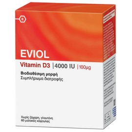 EVIOL Vitamin D3 4000IU (100μg) - 60caps