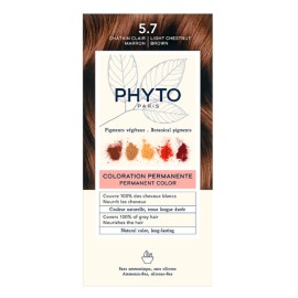 PHYTO Phytocolor Νο5.7 Light Chestnut Brown, Μόνιμη Βαφή Μαλλιών Καστανό Ανοιχτό Μαρόν