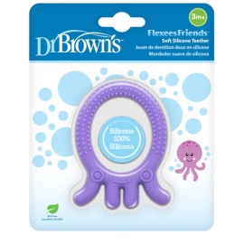DR. BROWNS Soft Silicone Teether, Κρίκος Οδοντοφυΐας Σιλικόνης 3m+, Χταπόδι - 1τεμ