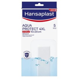 HANSAPLAST Aqua Protect Sterile 4XL 10x20cm, Αδιάβροχα Αυτοκόλλητα Επιθέματα για Μεγαλύτερες Πληγές- 5τεμ