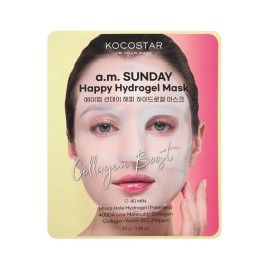 KOCOSTAR a.m Sunday Happy Hydrogel Mask, Μάσκα Υδρογέλης με Θαλάσσιο Κολλαγόνο - 1τεμ
