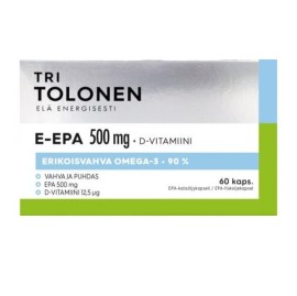 TRI TOLONEN E-EPA Ιχθυέλαιο, Ω3 500mg + Βιταμίνη D12,5μg - 60caps
