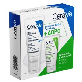 CERAVE Σετ Facial Moisturising Lotion Ενυδατική Κρέμα Προσώπου - 52ml & ΔΩΡΟ Hydrating Cream to Foam Celanser - 50ml