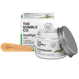 THE HUMBLE CO Toothpaste, Οδοντόκρεμα σε Γυάλινο Βάζο με Σπάτουλα, Mint - 50ml