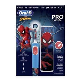 ORAL B Vitality Pro Kids Spiderman, Ηλεκτρική Οδοντόβουρτσα για Παιδιά 3+ & Θήκη Ταξιδίου - 1τεμ