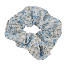 NOVITA Γυναικείο Scrunchie Μαλλιών Φλοράλ, Μπλε