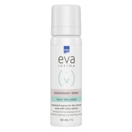 INTERMED Eva Intima Deodorant Spray, Αποσμητικό Σπρέι για την Ευαίσθητη Περιοχή με Εκχύλισμα Λωτού -50ml