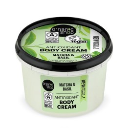 NATURA SIBERICA Organic Shop Antioxidant Body Cream Matcha & Basil, Αντιοξειδωτική Κρέμα Σώματος, Μάτσα & Βασιλικός - 250ml