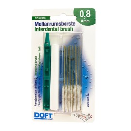 DOFT Interdental Brush, Μεσοδόντια Βουρτσάκια 0.8mm - 12τεμ