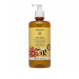 APIVITA Mini Bees Kids Hair & Body Wash, Παιδικό Σαμπουάν & Αφρόλουτρο με Καλέντουλα & Μέλι - 500ml