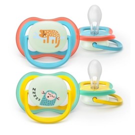 PHILIPS AVENT Ultra Air 18m+ Nighttime, Πιπίλα που Λάμπει στο Σκοτάδι SCF376/32 -2τεμ