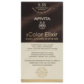 APIVITA My Color Elixir, Βαφή Μαλλιών No 5.35 - Καστανό Ανοιχτό Μελί Μαονί