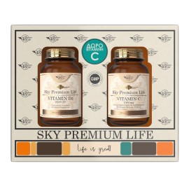 SKY PREMIUM LIFE Promo Pack, Vitamin D3 2500 IU -60tabs & ΔΩΡΟ Vitamin C 1000mg -60tabs, 1σετ