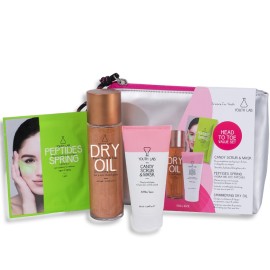 YOUTH LAB Σετ Head To Toe, Shimmering Dry Oil - 100ml,  Candy Scrub & Mask - 50ml,  Peptides Spring Hydra-Gel Eye Patches - 1 ζευγάρι