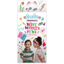 SNAILS Body Marker Pens, Μαρκαδόροι Ασφαλείς για το Δέρμα σε 6 Χρώματα & 14 Stencils