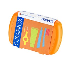 CURAPROX Travel Set 0121, Πακέτο Στοματικής Υγιεινής Ταξιδίου, Πορτοκαλί