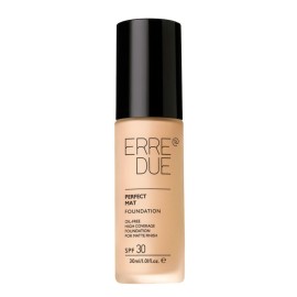 ERRE DUE Perfect Mat Foundation SPF30 Οil-free, Υψηλή Κάλυψη και Φυσικό Ματ Αποτέλεσμα 02 Silent Dune -30ml