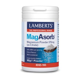 LAMBERTS MagAsorb 375mg Powder Μαγνήσιο Υψηλής Απορρόφησης 165gr