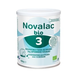 NOVALAC Bio 3, Βιολογικό Ρόφημα Γάλατος σε Σκόνη για Παιδιά από 10 Μηνών - 400gr