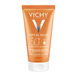 VICHY Capital Soleil Sunscreen Cream SPF50+, Αντηλιακή Κρέμα Προσώπου με Βελούδινη Υφή - 50ml