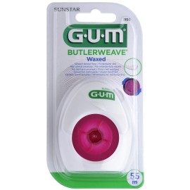 GUM Floss Butlerweave Waxed, 1155, Ανθεκτικό Οδοντικό Νήμα - 55m