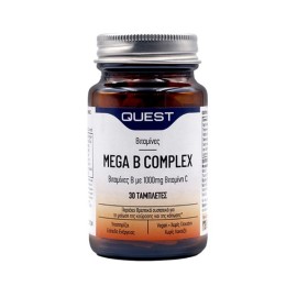 QUEST Mega B Complex with 1000mg Vitamin C - 30tabs
