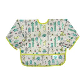 BUMKINS Sleeved Bib, Αδιάβροχη Σαλιάρα με Μανίκια, Cacti 6-24m