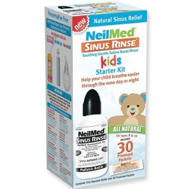 NEILMED Sinus Rinse Kids Starter Kit, Σύστημα Ρινικών Πλύσεων για Παιδιά - φιαλίδιο πλύσεων & 30 φάκελοι