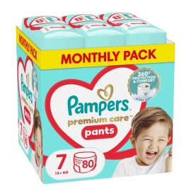 PAMPERS Premium Care Pants No7 (15kg+) Monthly Pack - 80τεμ